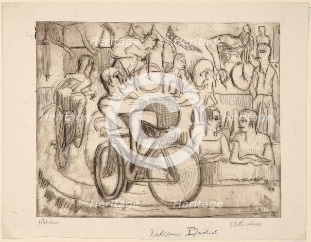Cycle Race, 1926. Creator: Ernst Kirchner.