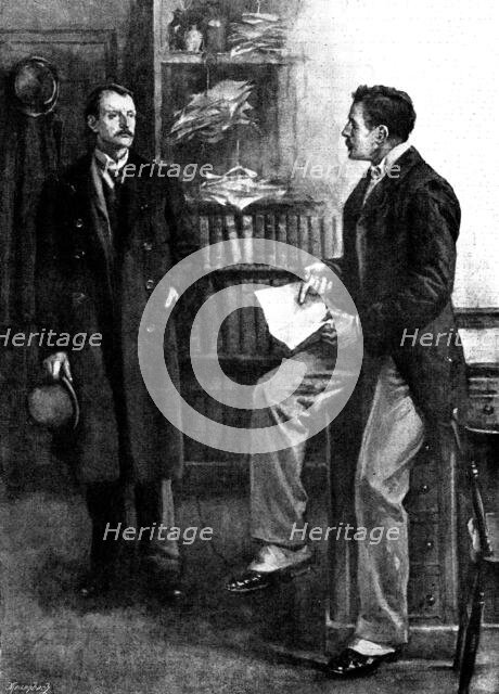 Eve's Ransom..."This is from Miss Madeley, and it's all about you", 1895. Creator: George Meisenbach.