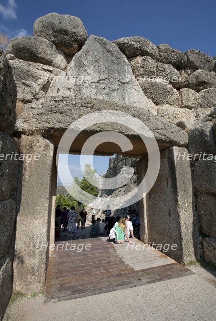 Lion Gate, Mycenae, Greece. Artist: Samuel Magal