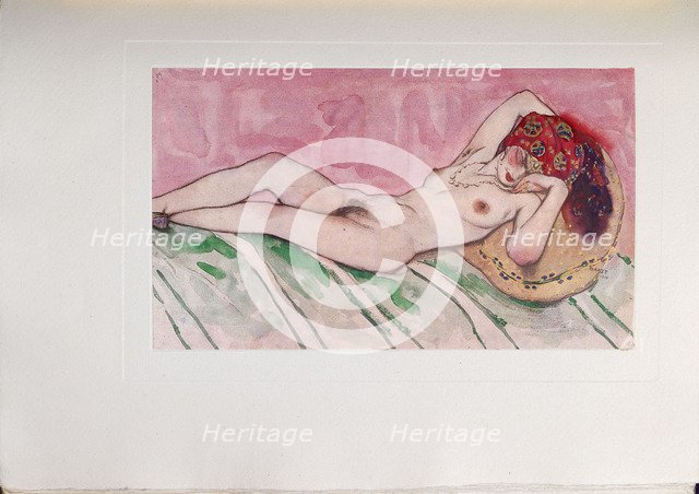 Sleeping Sultan's Wife, 1916. Artist: Bakst, Léon (1866-1924)