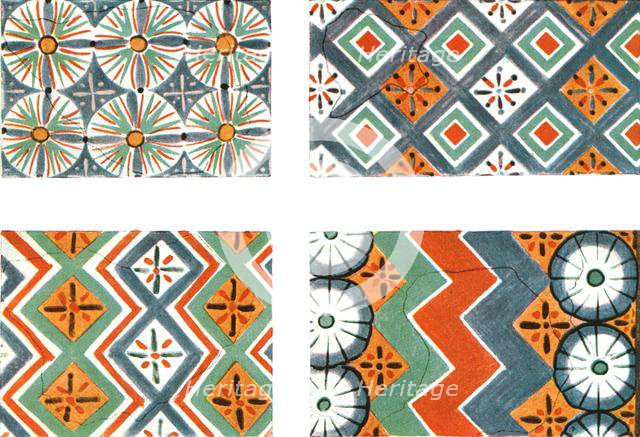 Ceiling patterns in the Tomb of Nebamon and Ipuki in Thebes, Egypt, (1928). Creator: Unknown.