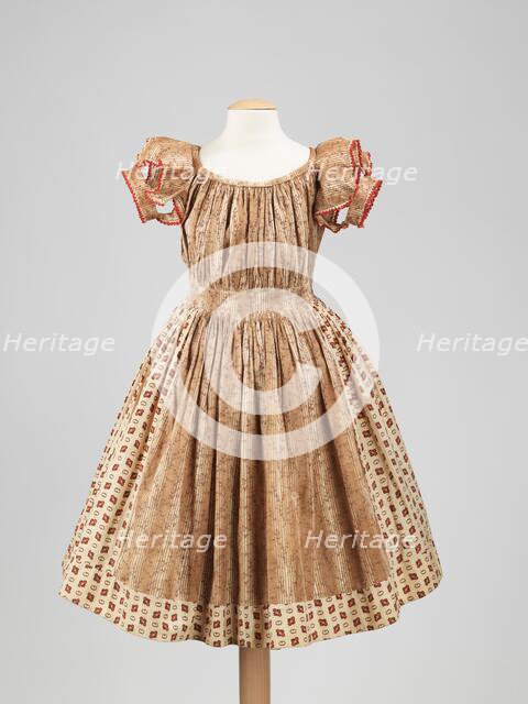 Dress, American, ca. 1850. Creator: Unknown.