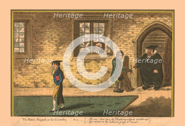 'The Rake's Progress at the University - No. 2', 1806. Creator: James Gillray.