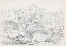 A Waterfall near a Hilltown in Italy, 1744/1750. Creator: Joseph-Marie Vien the Elder.