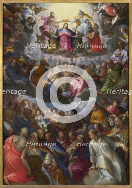 The Coronation of the Virgin, c. 1598. Artist: Rottenhammer, Johann (Hans), the Elder (1564-1625)