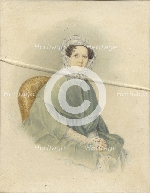 Portrait of Countess Natalia Pavlovna Stroganova, 1845. Artist: Voronov (active Mid of 19th cen.)