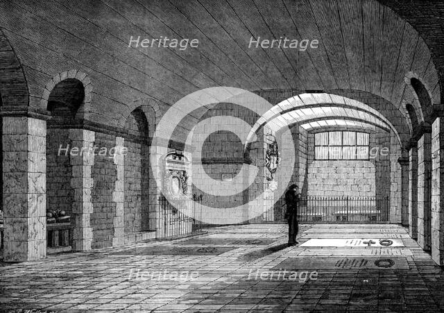 The Artists' Corner in the Crypt of St. Paul's: the grave of Landseer, 1873. Creator: Unknown.