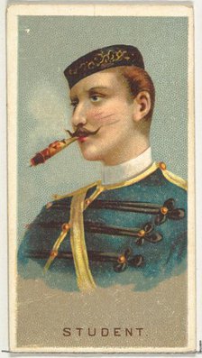 Student, from World's Smokers series (N33) for Allen & Ginter Cigarettes, 1888. Creator: Allen & Ginter.