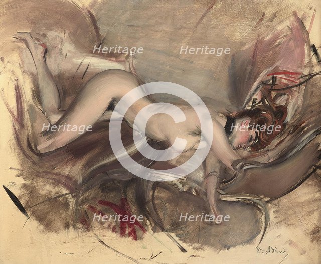 Naked woman, c. 1890.