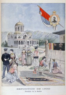 The Serbian pavilion at the Universal Exhibition of 1900, Paris, 1900. Artist: Unknown