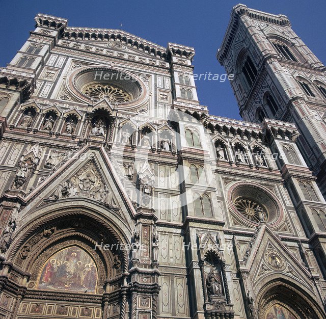 West front of the Basilica di Santa Maria del Fiore, 14th-15th century. Artist: Giotto 