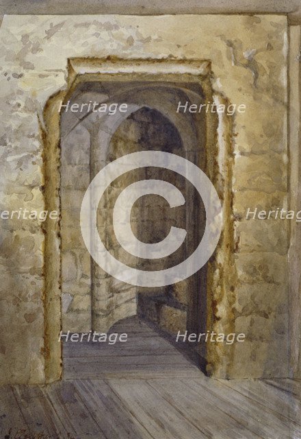 Interior of the Bloody Tower in the Tower of London, 1884.                                           Artist: John Crowther
