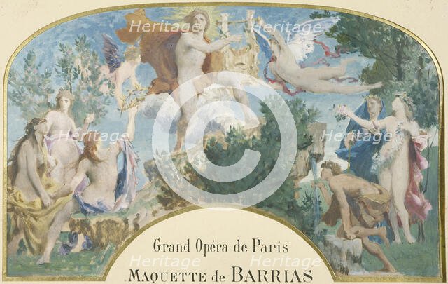 Apollo receiving the Lyre from the hands of music, c1870. Creator: Jules Elie Delaunay.