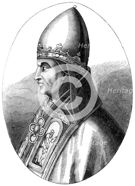 Pope Gregory IX (c1143-1241), 1849. Artist: Unknown