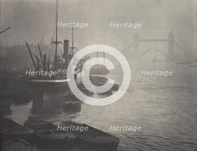 London Pool - a November morn, 1920s. Creator: Harry Moult.