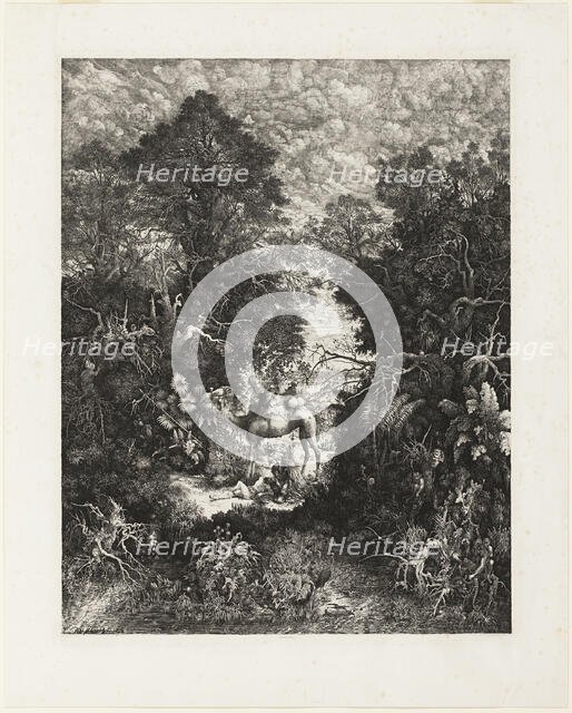 The Good Samaritan, 1861. Creator: Rodolphe Bresdin.