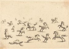 Horses Running, c. 1617. Creator: Jacques Callot.