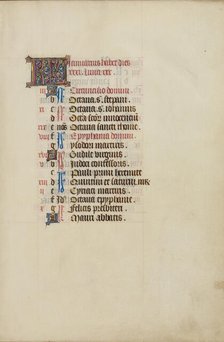 January Calendar Page; Llangattock Hours, 1450s. Creator: Unknown.