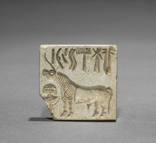 Seal with Unicorn and Inscription, c. 2000 BC. Creator: Unknown.