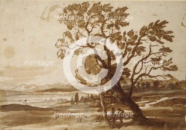 Landscape with two Trees, c1638. Artist: Claude Lorrain.