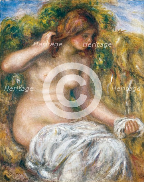 Woman by Spring, 1914. Artist: Renoir, Pierre Auguste (1841-1919)