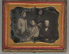 Untitled (Portrait of Three Woman and a Man), 1858. Creator: Unknown.