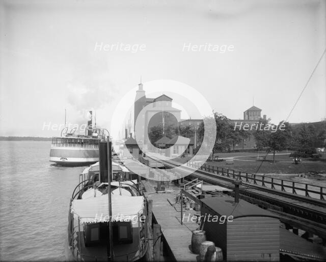 Ferry landing, Walkerville, Ont., between 1905 and 1915. Creator: Unknown.