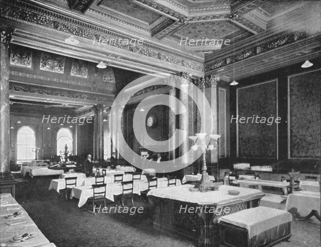 Coffee room of the Carlton Club, London, c1900 (1901). Artist: Unknown.