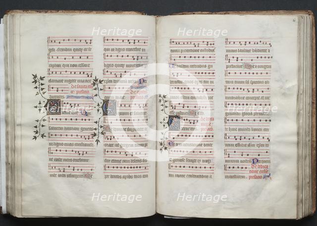 The Gotha Missal: Fol. 59v, Text, c. 1375. Creator: Master of the Boqueteaux (French); Workshop, and.