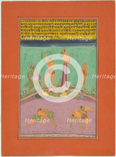 Ragini Desakh, Page from a Jaipur Ragamala Set, 1750/70. Creator: Unknown.