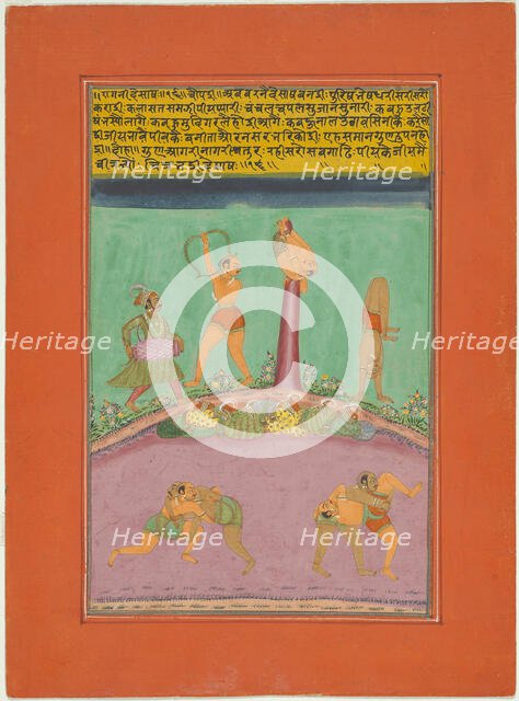 Ragini Desakh, Page from a Jaipur Ragamala Set, 1750/70. Creator: Unknown.