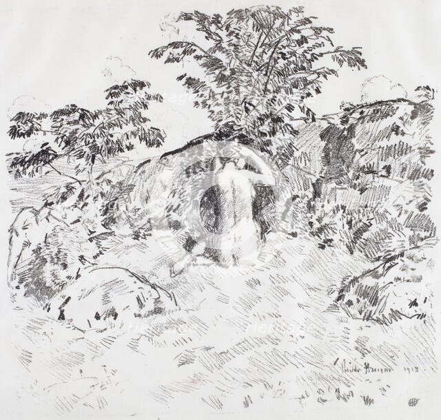 Wild Cherry Tree, 1918. Creator: Frederick Childe Hassam.