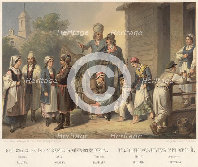 Poles from different provinces. Radom. Lublin. Warsaw. Plock Augustvo., 1862. Creator: Karlis Huns.