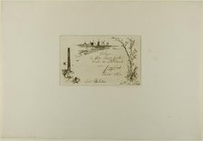 Title Page, from Cahier de six eaux-fortes, vues de Hollande, 1862. Creator: Johan Barthold Jongkind.