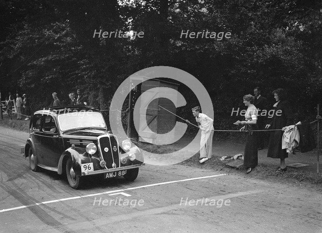 Standard Flying 12 of RS Mantle, winner of a silver award at the MCC Torquay Rally, July 1937. Artist: Bill Brunell.