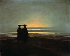 'Sunset (Brothers)', between 1830 and 1835.  Artist: Caspar David Friedrich