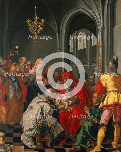 The circumcision of Christ. Creator: Goltzius, Hendrik, 1558-1617 (After).