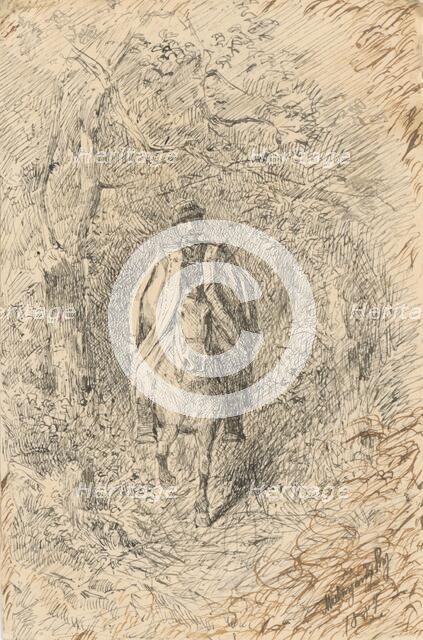 Juhasz on horseback, 1887. Creator: Ladislav Mednyanszky.