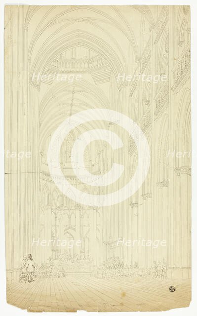 Interior of a Gothic Cathedral, n.d. Creator: Unknown.