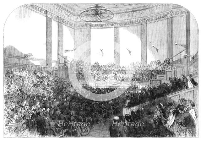 The Social Science Congress at New York: Lord Brougham...delivering his address…, 1864. Creator: Mason Jackson.