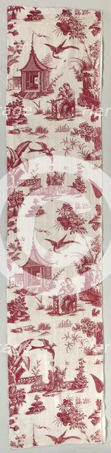 Copperplate-Printed Cotton, 1700s. Creator: Unknown.