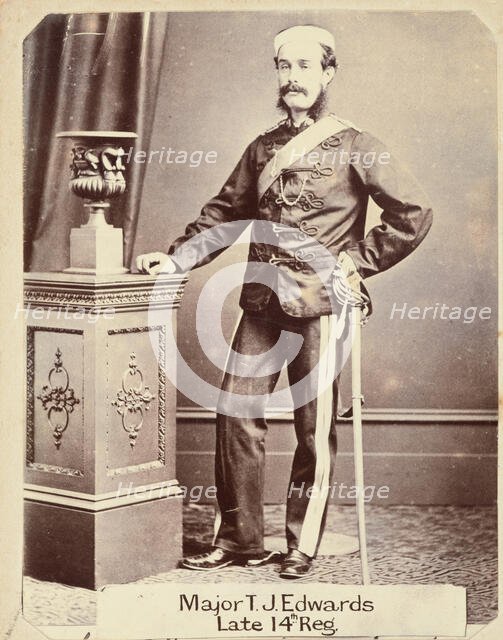 Major T.J. Edwards, late 14th Reg, c.1860. Creator: Unknown.