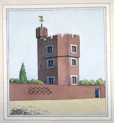 Lady Garret's Tower, Green Street House, East Ham, Newham, London, c1800.                            Artist: Anon