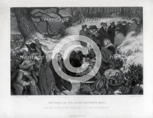 'The Peril of the Queen Henrietta Maria', 19th century. Artist: P Lightfoot