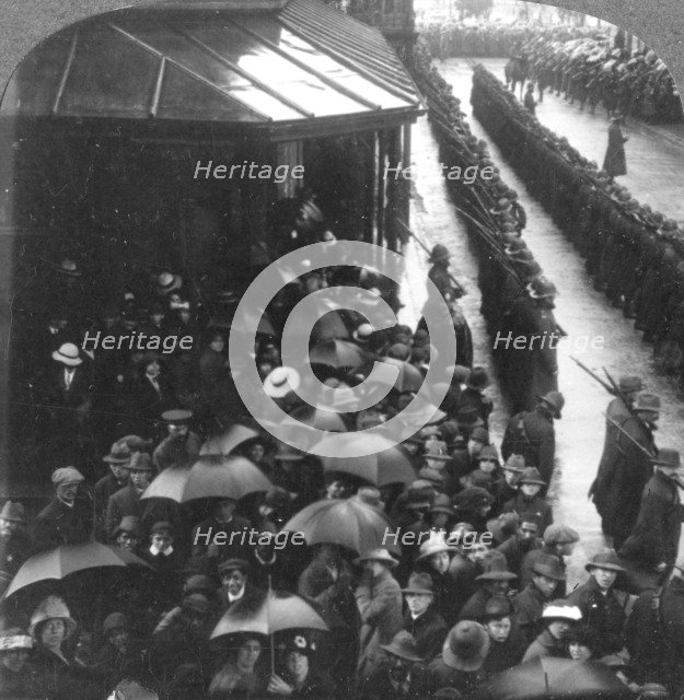 'Guard of Honour at City Hall', South Africa, World War I, c1914-c1918. Artist: Realistic Travels Publishers
