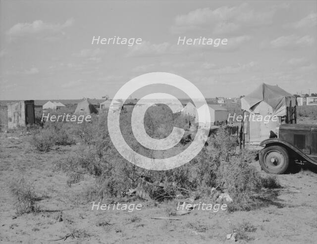 Outskirts of oil boom town, Texas, 1937. Creator: Dorothea Lange.