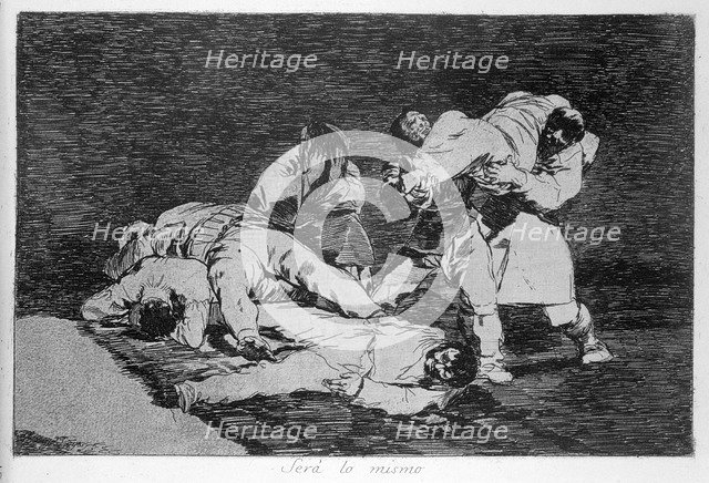 The Disasters of War, a series of etchings by Francisco de Goya (1746-1828), plate 21: 'Será lo m…