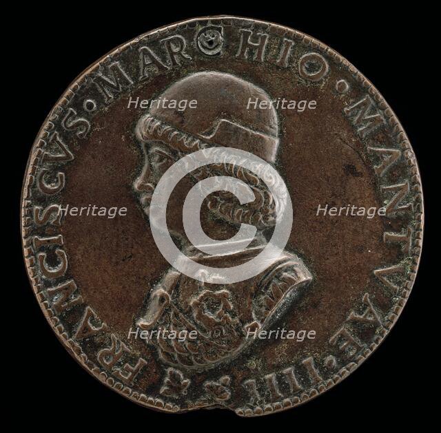 Francesco II Gonzaga, 1466-1519, 4th Marquess of Mantua 1484 [obverse], 1484 or after. Creator: Giovanni Francesco Ruberti.