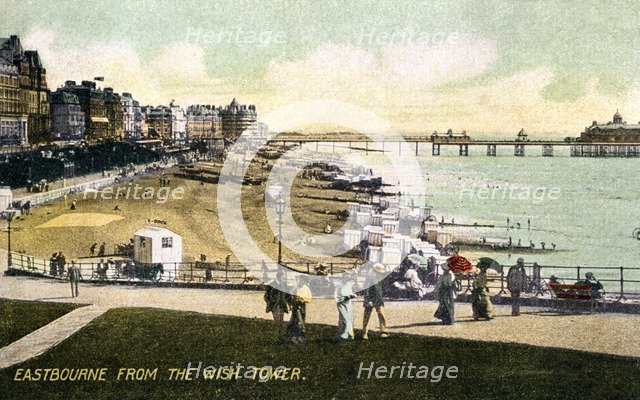 Eastbourne from the Wish Tower, Sussex, early 20th century. Artist: Unknown