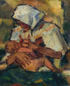 Breast-Feeding, around 1938. Creator: Gustav Mally.